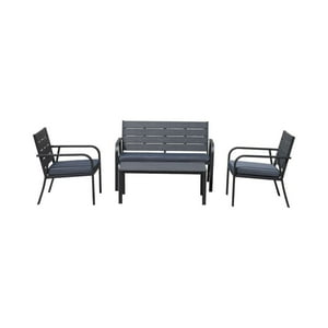Northwest - Juego Set Terraza Milano 4 Piezas Con Cojin Gris Tamaño Único
