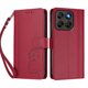 thumbnail image 3 of Funda Cartera Trébol para Motorola Moto G67 con Ranuras Tarjetas y Carga Inalámbrica Rojo, 3 of 6