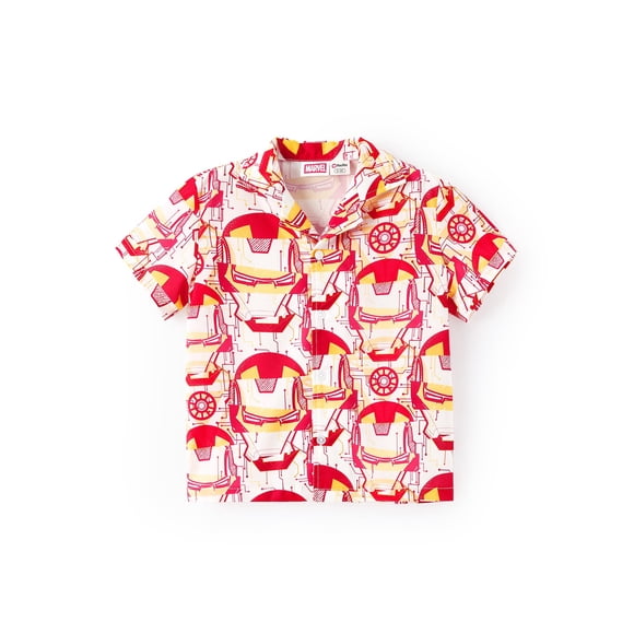 Camisa hawaiana Disney Marvel Avengers Iron Man para niños de 8 a 9 años