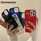 thumbnail image 2 of Hot Off Sports Shoes Brand Phone Puffer Case Puffy Cover Sneakers Ins White Or Black Label Soft Cover-Brown For IPhone 13PROMAX, 2 of 3