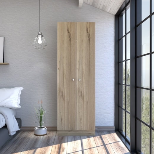 Tuhome - Closet 2 Puertas Home Duna Y Blanco 180x60x30 Cm