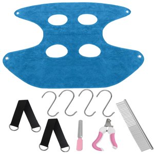 Ioensy - Bolsa De Sujeción De Hamaca Para Aseo De Perros Para Baño De Corte De Uñas S Azul