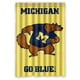 thumbnail image 1 of Cortina de ducha de los Michigan Wolverines, juego de cortina de baño con ganchos, tamaño 48 x 72 pulgadas, 1 of 3