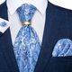 thumbnail image 3 of Corbata Gruesa Ascot, Anillo Dorado, Paño Y Colleras Hombres celeste Talla Única, 3 of 6