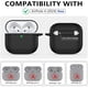 thumbnail image 2 of Funda Ljusmicker AirPods 4 2024 Negra Silicona Kit Limpieza, 2 of 3