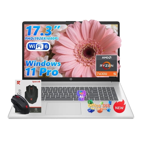 Laptop Hp 17.3'' Amd Ryzen 5 7430U 20Gb Ram 512Gb Ssd Win11