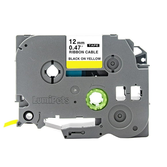 Cinta TZe-Fx631 Para Rotuladora Brother Modelo Pt 12mm X 8m amarillo S M