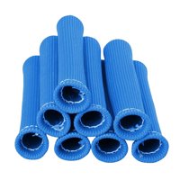 Ioensy - 8 Uds. Botas De Cable De Bujía Cubierta De Protección Térmica De Envoltura Universal Azul De Alto Rendimiento