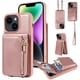 thumbnail image 1 of Stylish & Secure Wallet Case for iPhone 14/13/12/11 Pro Max/XR/XS Max/SE 2020 - RFID Credit Cards Holder, Zipper Leather Case With Wrist Strap & Handbag Case, 1 of 3