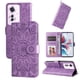 thumbnail image 1 of Funda tipo cartera FOXDOCK para OPPO Reno 11F , diseño girasol en relieve, cuero PU, cierre magnético, soporte y tarjetero, 1 of 5