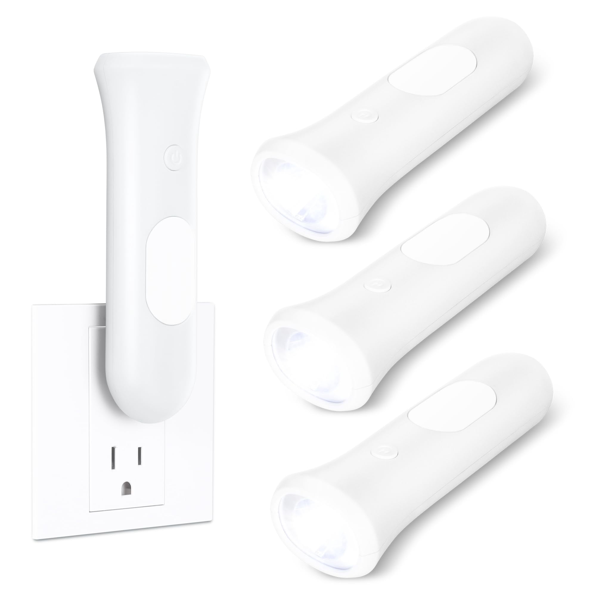Luces De Emergencia Por Corte De Energía Rossex 4 En 1, 3 Unidades, Blancas