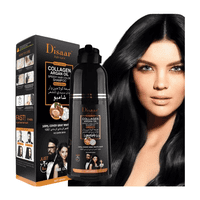 Disaar - Shampoo Tinte Negro Argán Cubre Canas Suaviza Repara