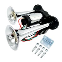 Ioensy - Kit De Bocina De Aire De Automóvil Eléctrico 400-600Hz 120Db De Fuerte Para Trenes Van Ship Lorry 12V