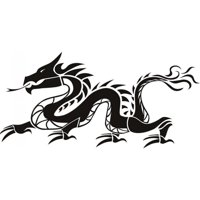 Rienda Libre Graphics - Decomural Chinese Dragon Fantasy Monster Ws-19165