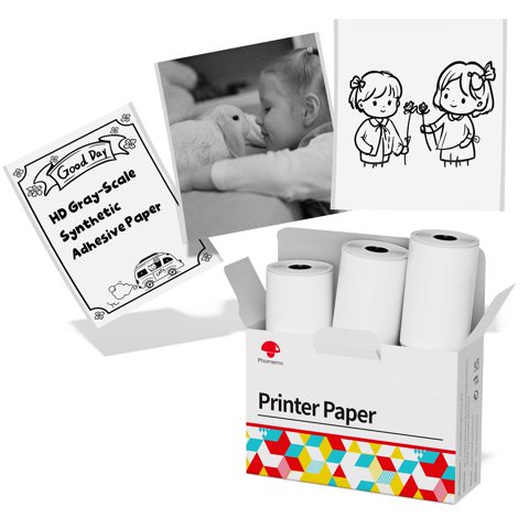 Papel Adhesivo Térmico Phomemo 50Mm X 3M 3 Rollos