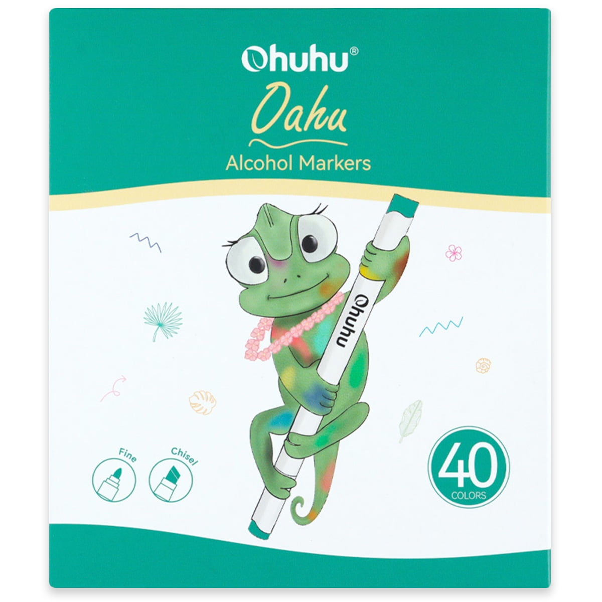 Marcadores Al Alcohol Ohuhu 40 Colores + Blender