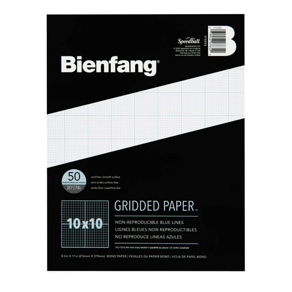 Block Bienfang Papel Cuadriculado 21.6x27.9cm 50hj 75gr
