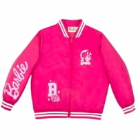 Chaqueta Bombardera De Chicas Barbie, Chaqueta De Bombardero Con Cremallera Para Niñas
