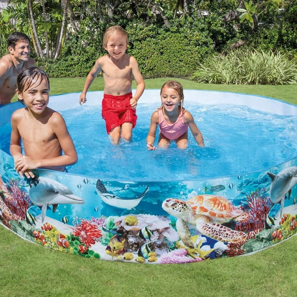 Piscina Redonda para niños Intex Deep Blue Sea Snapset 2,44mt x 0