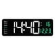 thumbnail image 4 of Reloj De Pared Digital Grande Hora Fecha Temperatura Semana Pantalla USB Para Dorm Green, 4 of 5
