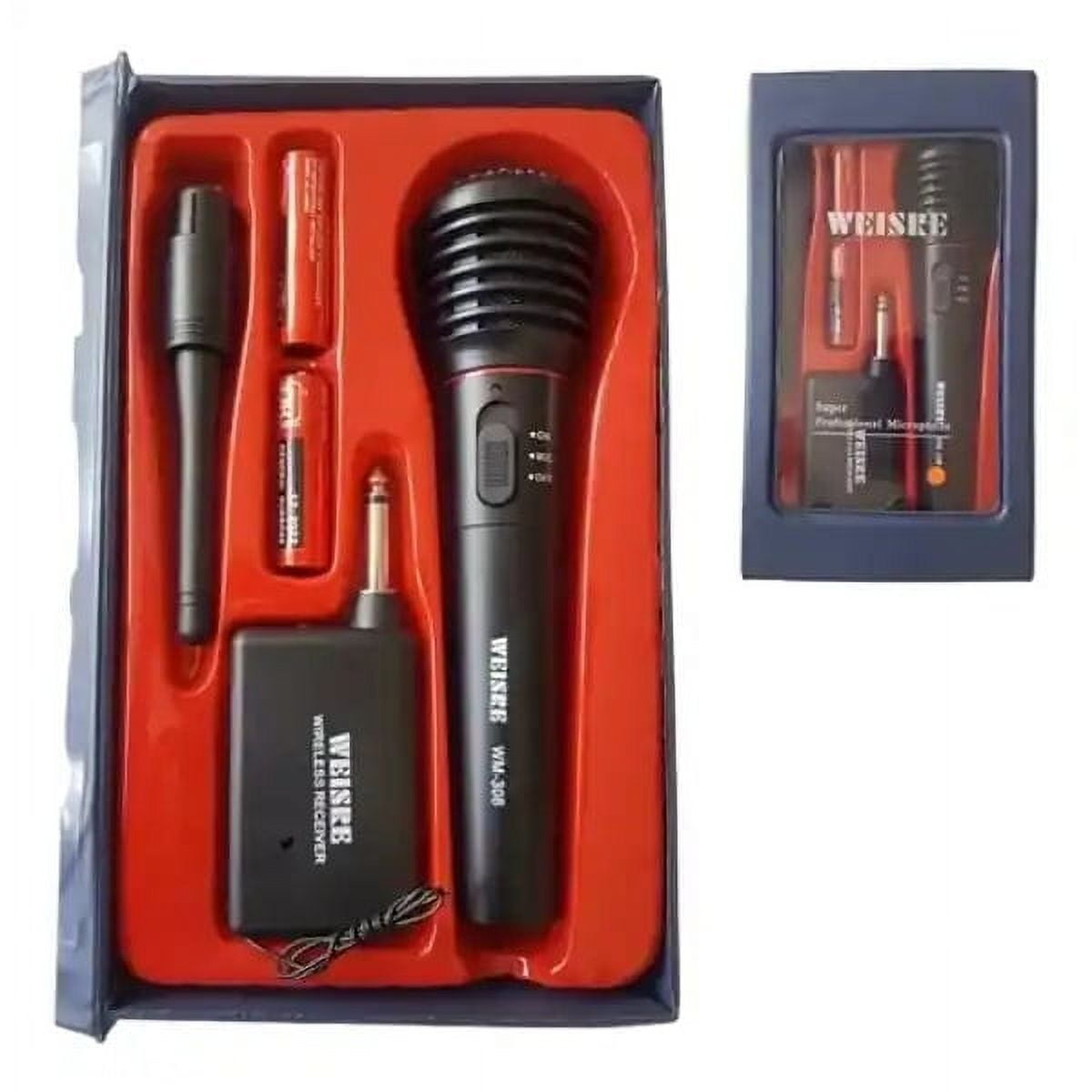 Leon Import - Micrófono Inalámbrico Alámbrico Estuche + Pilas Weisre