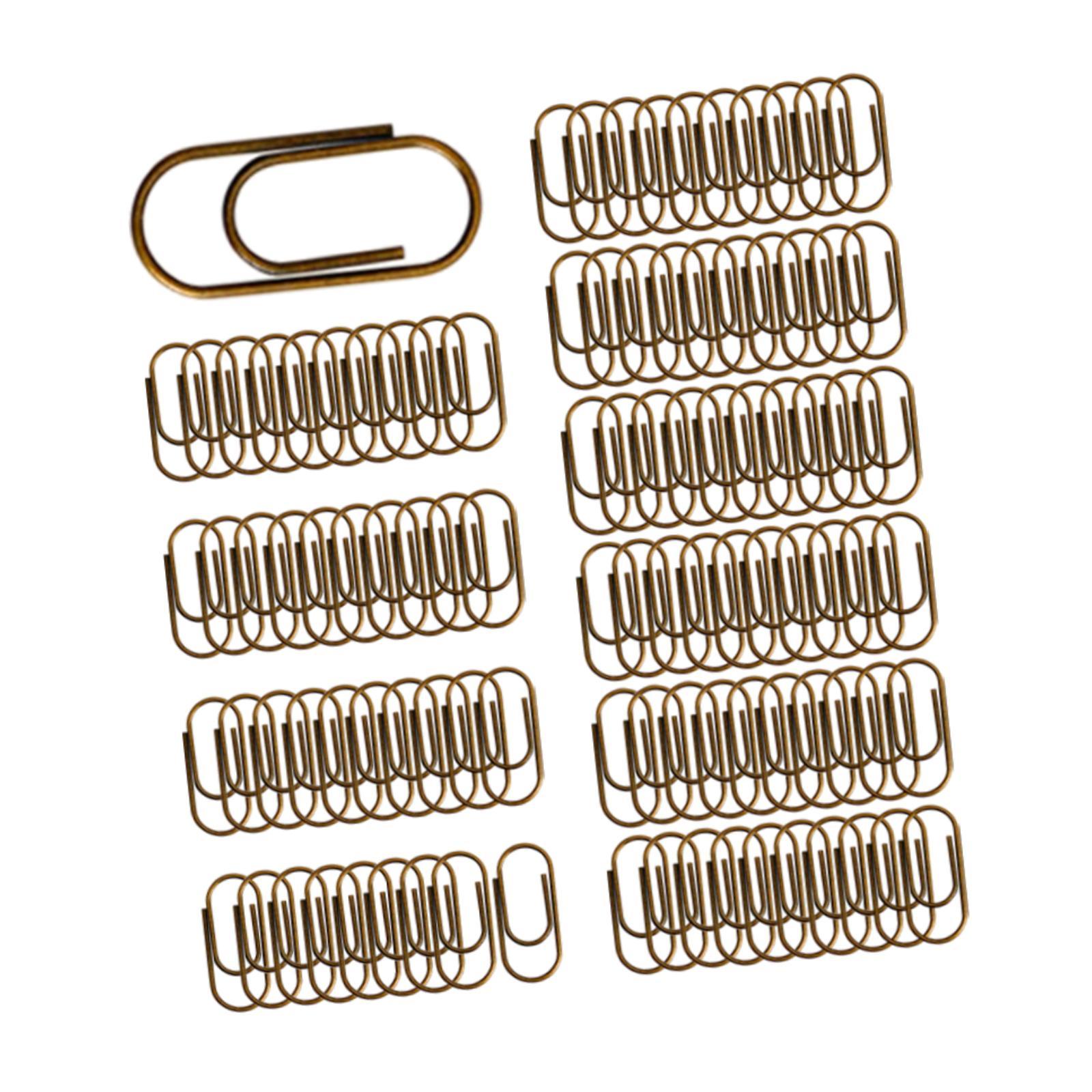 Ioensy - 100 Clips Para Notas, Clips Clasificados Para Documentos De Papelería De Aula, Color Bronce