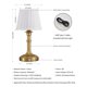 thumbnail image 5 of Set de 2 lámparas de mesa inalámbricas KDG, LED, 33 cm, 2,3 kg, bronce, 5 of 9