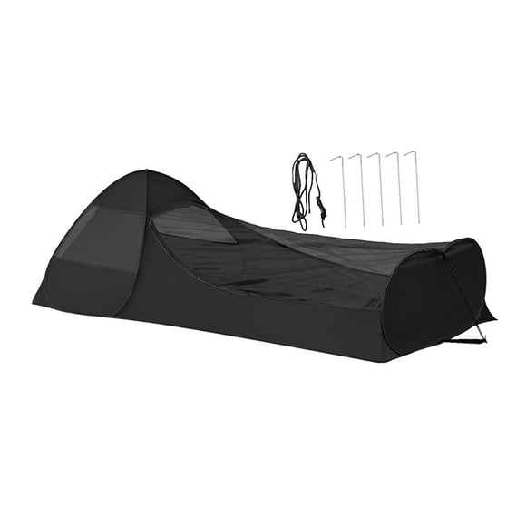 Tela De Oxford Portátil Compacta Compacta Compacta De La Carpa Bivy Para Acampar Al Aire Libre Senderismo Negro