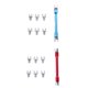 thumbnail image 3 of Llave de rueda de la motocicleta Conjunto de herramientas de reparación de manija 5.4mm-6.8mm rojo / azul, 3 of 3