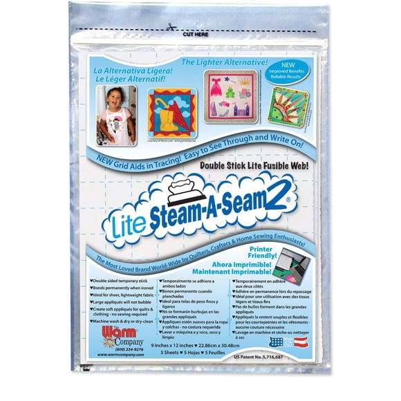 Web de Fusible Collage Quilter 23 × 30 cm – 5 Hojas
