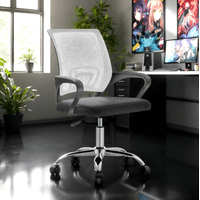 Arthome - Silla De Oficina Ejecutiva Nueva York Ergonomica Respaldo Malla Blanca Bm 520Mw