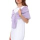 thumbnail image 4 of INSPIRE CHIC Capa de Envoltura de Piel Sintética para Mujer para Fiesta de Boda Nupcial con Broches de Perlas Falsas y Diamantes de Imitación XL Púrpura Claro, 4 of 6