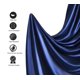 thumbnail image 3 of Juego de sábanas de satén Lanest Housing King color azul marino, 3 of 8