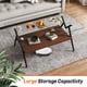 thumbnail image 1 of Rectangle Coffee Table with Tempered Glass top and Black Metal Legs, Modern Table for Living Room , Transparent Glass, 1 of 3