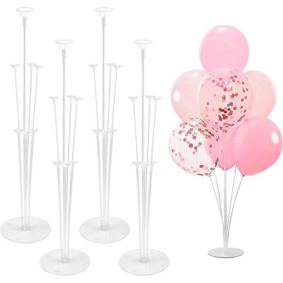 Soporte para Globos LBNZC Transparente, 4 Sets, 28 Globos