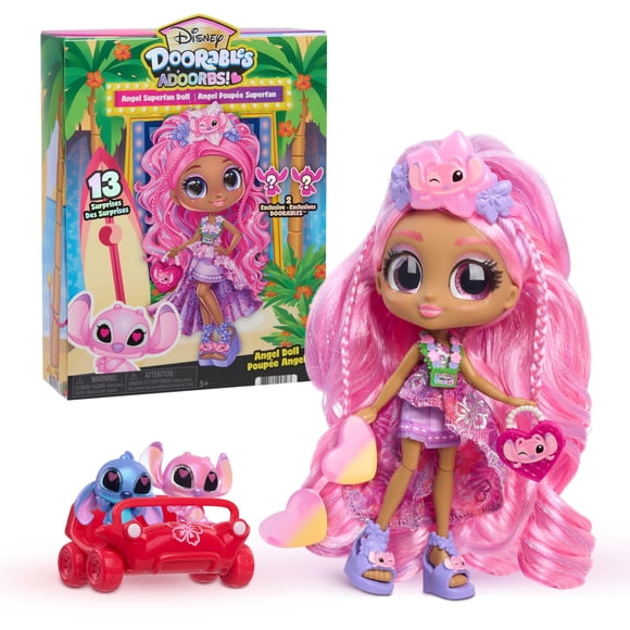 Doll Disney Doorables ADOORBS Angel Superfan con accesorios