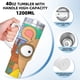 thumbnail image 5 of Arturo Vaso aislado de acero inoxidable con asa, diseño temático, regalo para familia, amigos y fans; incluye pajita y encaja en el portavasos estándar, 40 oz, 5 of 6