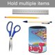 thumbnail image 5 of Rainbow Ruby-theme Cylinder Pen Holder Pencil Organizer with Flannel Lining PVC Leather Material Cardboard Base for study work 10*8CM, 5 of 6