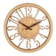 thumbnail image 1 of Reloj De Pared De Estilo Europeo De 12 ", Textura De Madera Hueca Redonda Para El Hogar, Cafetería, Bar, Madera Natural, 1 of 5