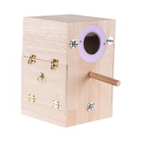 Ioensy - Caja De Cría De Loros, Caja De Anidación De Periquitos, Casa De Pájaros, Eclosión Para Tortolitos, Colgante Izquierdo