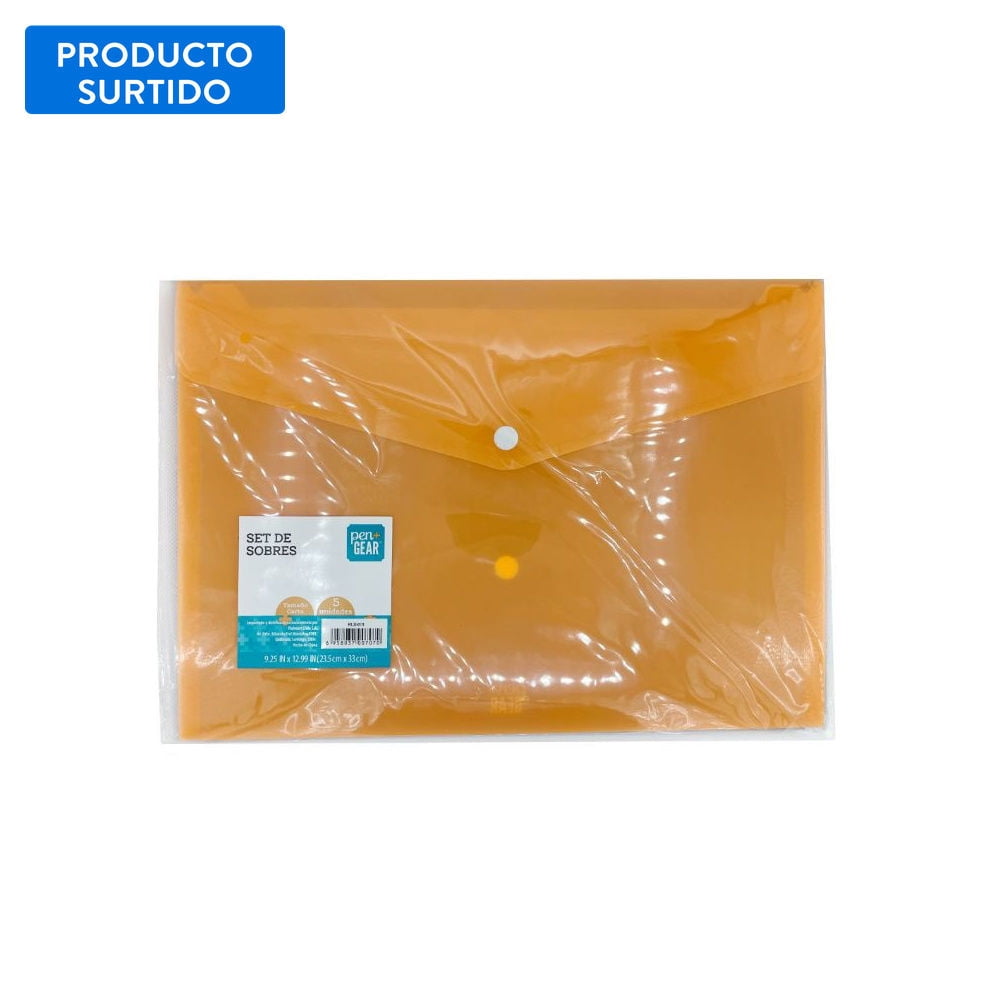 Carpetas Sobre Tamaño Carta 5 Pcs, Producto Surtido 1 Un Pen+gear