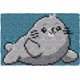 thumbnail image 1 of Kit de Manualidades YP Latch Hook Ballena 36x25 cm Lienzo, 1 of 7