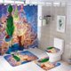 thumbnail image 1 of Juego de Cortina de Baño 4 Piezas El Grinch Desmarcar, 1 of 6
