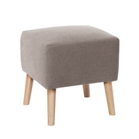 Latam Home - Pouf Burdeos Lino Gris Claro