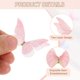 thumbnail image 3 of 20 Paquete de Apliques de Mariposa de Malla Transparente, Parche de Mariposas de 50mm, Rosa, 3 of 7
