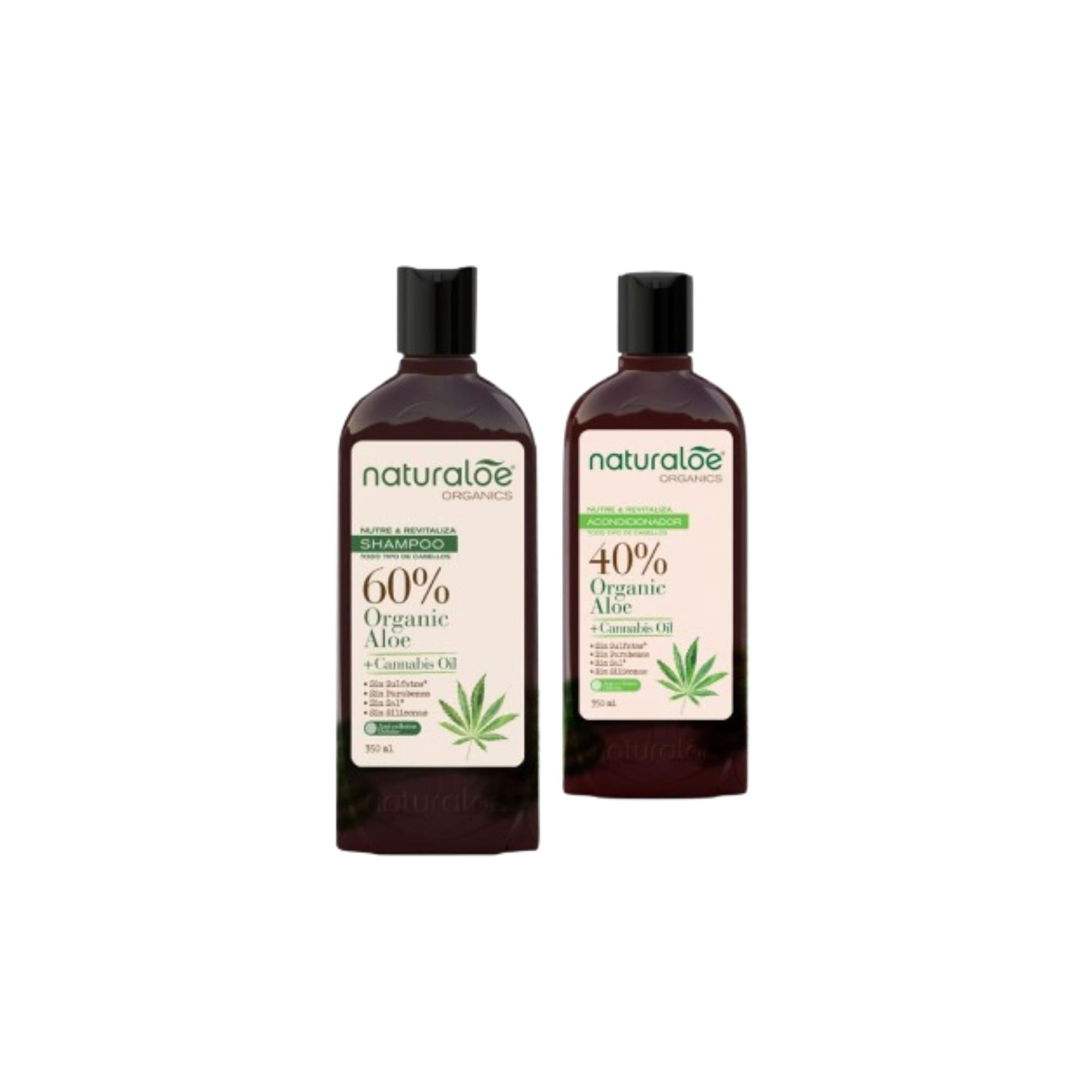 Shampoo + Acondicionador Cañamo 350ml Naturaloe