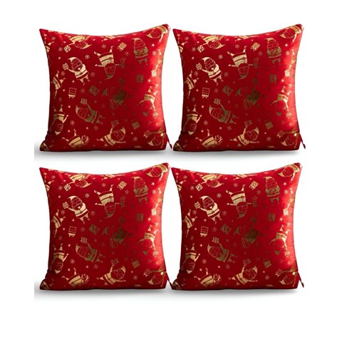 Genérico - Set De 4 Fundas De Cojin Para Navidad M1