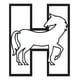 thumbnail image 1 of Decomural H Horse Alphabet Childrens Nursery WS-34458, 1 of 2