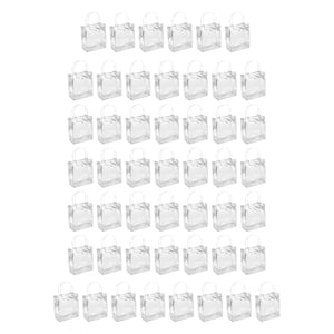 Magideal - 50 Bolsas De Regalo De Pvc Transparente, Bolsas Para Golosinas, Manualidades, Decoración Reutilizable, Bolsas De Mano Para Fiestas De Cumpleaños Y Bod Altura 15Cm