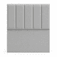 thumbnail image 2 of Respaldo de cama 1 plaza tubular felpa Gris claro, 2 of 2